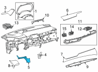 OEM Toyota Sienna Cluster Bezel Diagram - 55411-08070