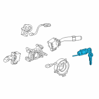 OEM Toyota Matrix Cylinder & Keys Diagram - 69057-02140