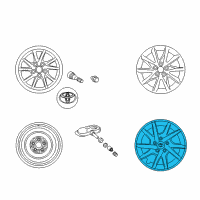 OEM Toyota Wheel Cover Diagram - 42602-47090