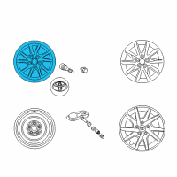OEM Toyota Prius V Wheel, Alloy Diagram - 42611-47240