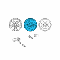 OEM Toyota Venza Wheel, Alloy Diagram - 42611-0T020