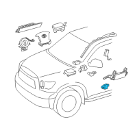OEM Toyota Tundra Side Sensor Diagram - 89831-0C020