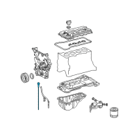OEM Toyota 4Runner Dipstick Diagram - 15301-75091