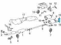 OEM Toyota Avalon Tailpipe Extension Diagram - 17448-31160