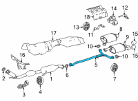 OEM Toyota Avalon Intermed Pipe Diagram - 17420-F0160