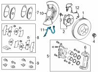 OEM Toyota Sienna Brake Hose Diagram - 90947-A2124