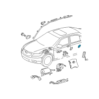 OEM Toyota Camry Side Sensor Diagram - 89831-06020
