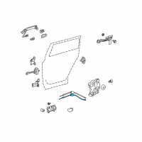 OEM Toyota Highlander Lock Cable Diagram - 69730-0E040