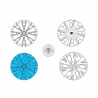 OEM Toyota Yaris Wheel Cover Diagram - 42602-0D300
