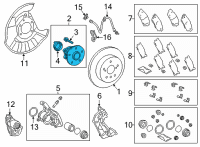 OEM Toyota Avalon Hub & Bearing Diagram - 42410-0R030