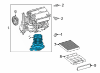 OEM Toyota Prius Blower Motor Diagram - 87103-42120