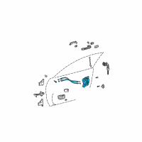 OEM Toyota Camry Lock Assembly Diagram - 69030-AA070