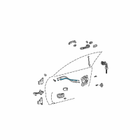 OEM Toyota Camry Lock Cable Diagram - 69710-AA020