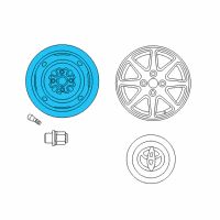 OEM Toyota Prius Wheel, Spare Diagram - 42611-10322