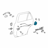 OEM Toyota Land Cruiser Lock Assembly Diagram - 69050-60100