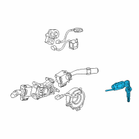 OEM Toyota Corolla Cylinder & Keys Diagram - 69057-12340