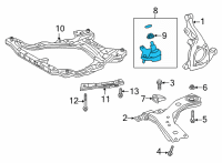 OEM Toyota Venza Lower Ball Joint Diagram - 43330-09A90
