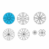 OEM Toyota Yaris Wheel Cover Diagram - 42602-52260