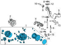 OEM Toyota Highlander Carrier Assembly Diagram - 41110-48122
