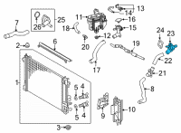 OEM Toyota Corolla Water Outlet Diagram - 16331-37100