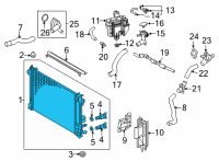 OEM Toyota Prius Prime Radiator Assembly Diagram - 16400-37380