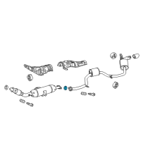 OEM Toyota Corolla Tailpipe Gasket Diagram - 17451-0D132