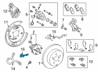 OEM Toyota Sienna Rear Speed Sensor Diagram - 89544-0E040