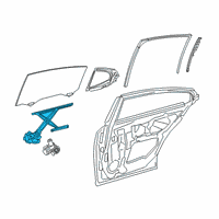OEM Toyota Camry Window Regulator Diagram - 69801-06190