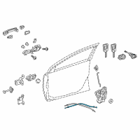 OEM Toyota Corolla iM Lock Cable Diagram - 69710-12180