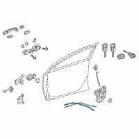 OEM Toyota Corolla iM Lock Cable Diagram - 69750-12210