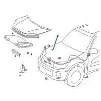 OEM Toyota RAV4 Support Rod Diagram - 53440-42020