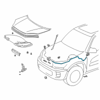 OEM Toyota RAV4 Release Cable Diagram - 53630-42060