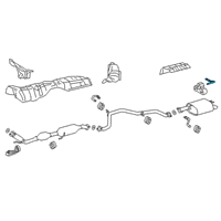 OEM Toyota Rear Muffler Hanger Diagram - 17575-0P200