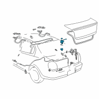 OEM Toyota Echo Lock Assembly Diagram - 64610-52040