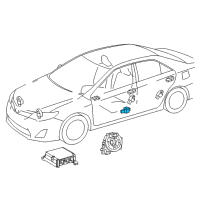 OEM Toyota Corolla Side Sensor Diagram - 8983A-33010