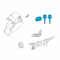 OEM Toyota Tundra Cylinder & Keys Diagram - 69057-04030