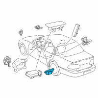 OEM Toyota Corolla Side Sensor Diagram - 89830-12011
