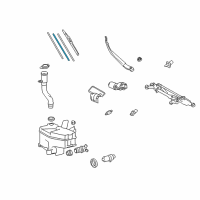 OEM Toyota Camry Blade Assembly Refill Diagram - 85214-06140