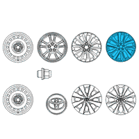 OEM Toyota Corolla Wheel, Alloy Diagram - 42611-12D60