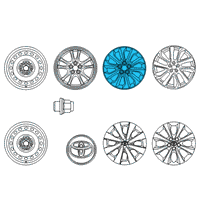 OEM Toyota Corolla Wheel, Alloy Diagram - 42611-02Q61