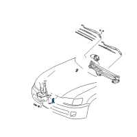 OEM Toyota Front Washer Pump Diagram - 85330-12340