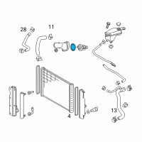 OEM Toyota Camry Water Inlet Gasket Diagram - 16325-0T030