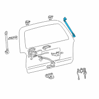 OEM Toyota 4Runner Support Cylinder Diagram - 68907-35020