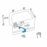 OEM Toyota 4Runner Lock Assembly Diagram - 69350-35020