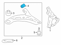 OEM Toyota 86 Lower Control Arm Rear Bushing Diagram - SU003-00356