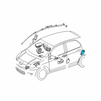 OEM Toyota Yaris Side Sensor Diagram - 89831-04020