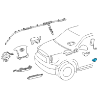 OEM Toyota Sequoia Side Sensor Diagram - 89831-0C130