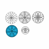 OEM Toyota Corolla Wheel Cover Diagram - 42621-02090