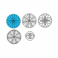 OEM Toyota Corolla Wheel Cover Diagram - 42602-12720