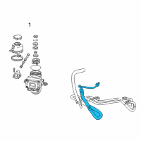OEM Toyota MR2 Spyder Hose & Tube Assembly Diagram - 44410-17060